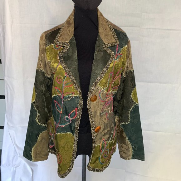 Orientique Jackets & Coats Vintage Hand Stitched Jacket Poshmark